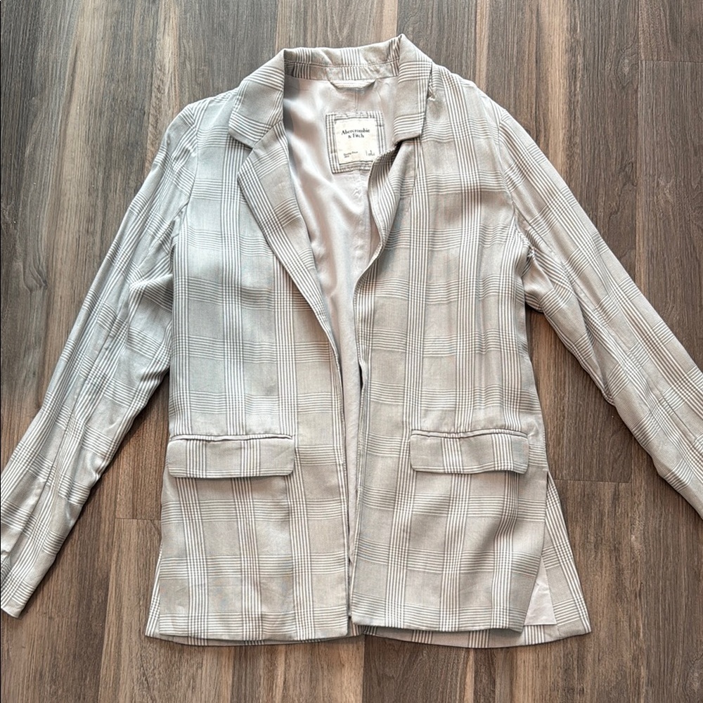 Abercrombie & Fitch Gray Blazer Lightweight Suit Jacket